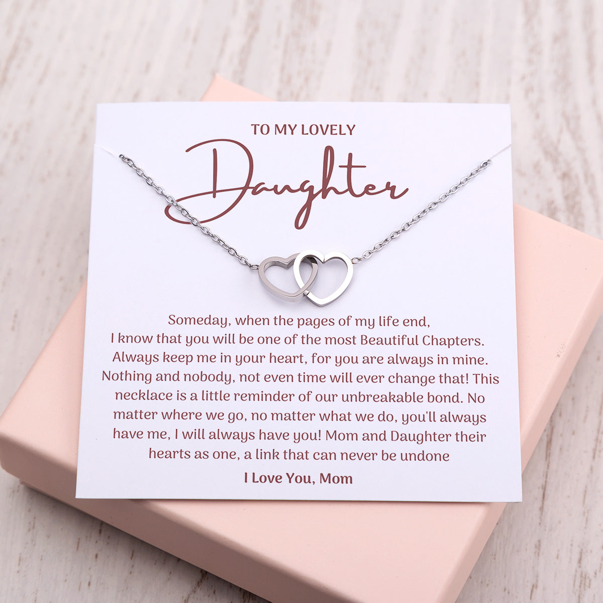 To My Beautiful Daughter, Happy Mother's Day, Love Knot Necklace – Bijou By  Design
