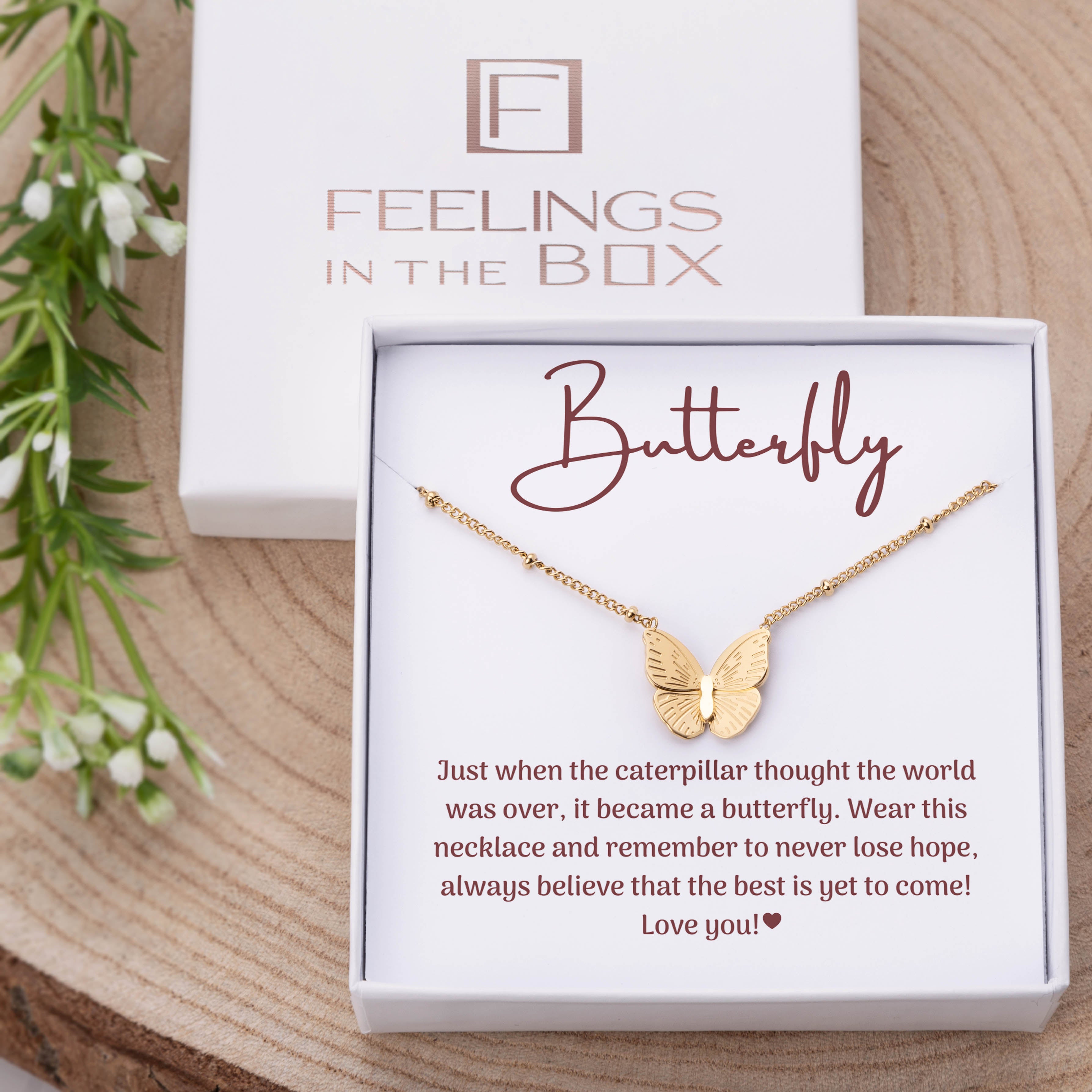 Butterfly Necklace and Card Message – Figu Jewelry